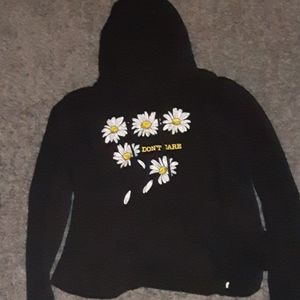 Black daisy sweater